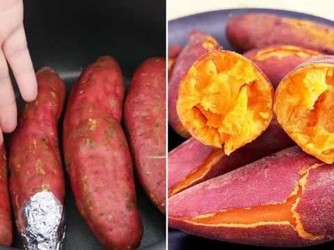 Luộc khoai lang thêm thứ này, khoai nhanh chín, bở tơi, ngọt đậm
