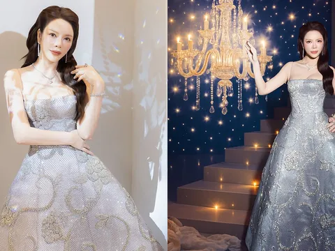 Lý Nhã Kỳ 'thắp sáng' thảm đỏ show váy cưới Chung Thanh Phong bằng vẻ đẹp đẳng cấp và thiết kế độc bản