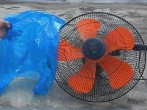 Mẹo vệ sinh quạt sạch bóng bằng túi nilon, không cần tháo lồng siêu tiện lợi