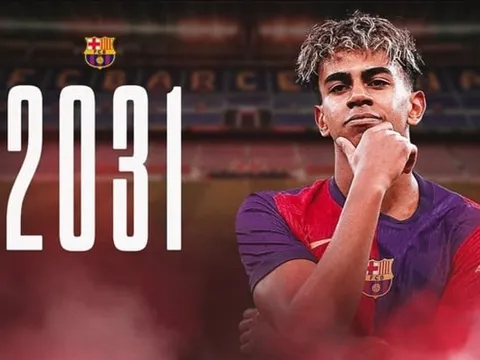 CHÍNH THỨC! Lamine Yamal gia hạn hợp đồng với Barcelona đến 2031