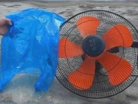 Mẹo dùng túi nilon làm sạch quạt không cần tháo lồng, sạch bong trong 2 phút