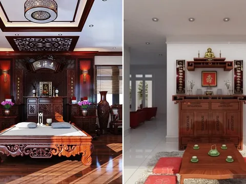 Bàn thờ chuẩn phong thủy phải đặt ở tầng 1 hay tầng thượng? Nhiều người hiểu chưa đúng