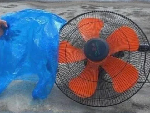 Mẹo dùng túi nilon làm sạch quạt nhanh chóng, không cần tháo khung mà vẫn sạch bóng như mới