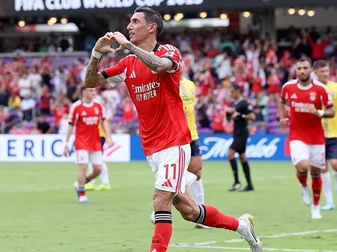 Di Maria tỏa sáng, Benfica "tiễn" Auckland City về nước với 16 bàn thua