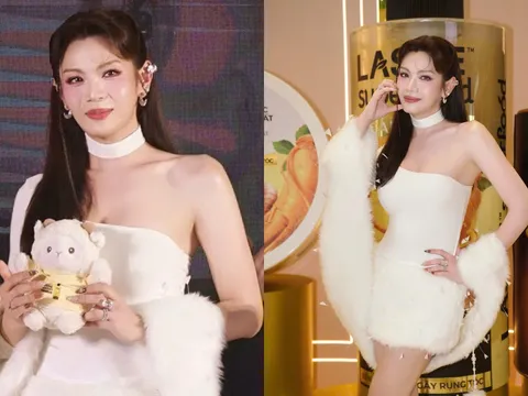 Luna Đào gây chú ý với nhan sắc nổi bật như "búp bê sống" khi xuất hiện bên cạnh 2 hoa hậu nhất nhì Vbiz