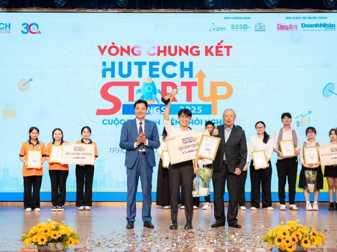 Khởi nghiệp với trà sữa thảo mộc viên nén, nam sinh lên ngôi Quán quân HUTECH Startup Wings 2025