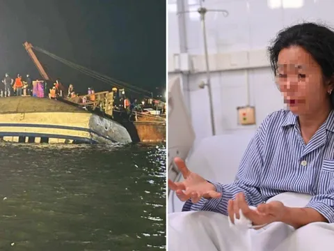 Vụ lật tàu trên vịnh Hạ Long: Người vợ gặp ai cứu người đấy, chỉ mong tìm thấy chồng con còn mất tích
