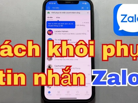 Ấn nút này chỉ 1 phút khôi phục toàn bộ tin nhắn đã xoá trên Zalo