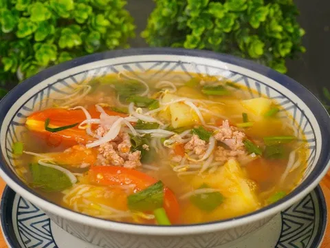 Cách nấu canh chua thịt băm ngon