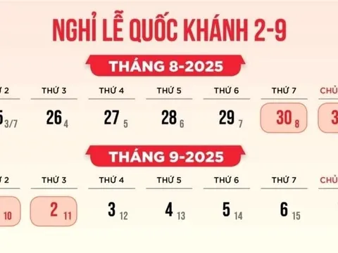 Lịch nghỉ lễ 2/9/2025: Người lao động được nghỉ 4 ngày?