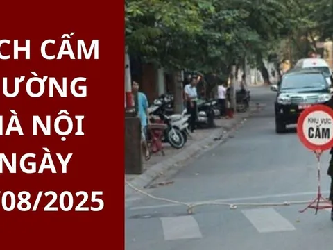 Chi tiết các tuyến đường bị cấm, tạm cấm và hạn chế phương tiện tại Hà Nội ngày 21/8