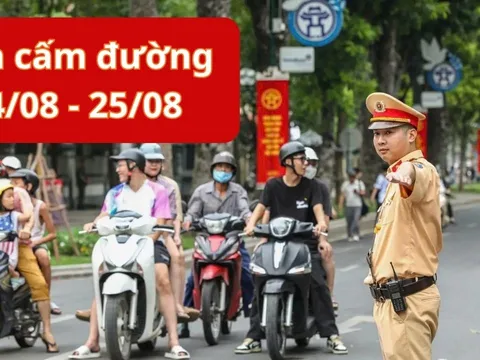 Chi tiết lịch cấm đường Hà Nội ngày 24/8 - 25/08/2025