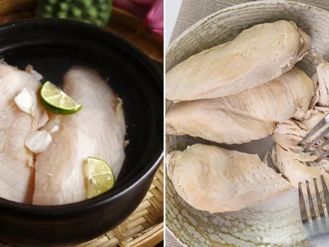 Làm thêm bước này trước khi luộc ức gà, thành phẩm mềm mọng, không khô cứng