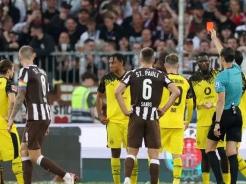 Thẻ đỏ định đoạt, Dortmund hòa St. Pauli trong trận cầu 6 bàn