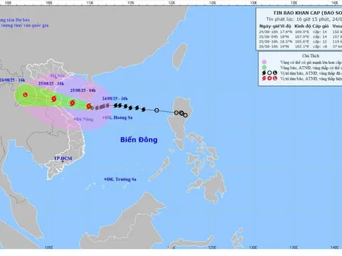 Báo động đỏ: Bão Kajiki giật cấp 17, cấp độ cực kỳ nguy hiểm, biển động dữ dội