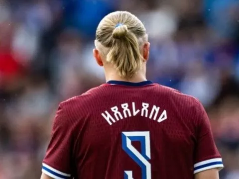 Erling Haaland đổi tên trên áo tuyển Na Uy