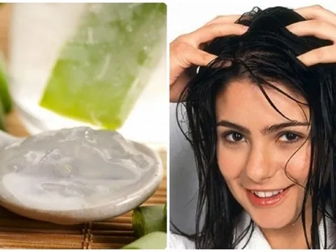 Ghim ngay meoj ủ tóc bằng nha đam giúp tóc óng khỏe, bóng mượt
