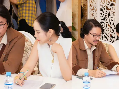 Đạo diễn Hoàng Nhật Nam cùng NTK Thanh Hương Bùi fitting cho Vietnam Beauty Fashion Fest