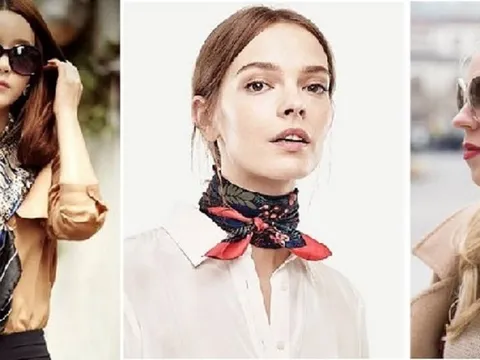 Mẹo biến hóa với khăn lụa để nàng cộng điểm sành điệu