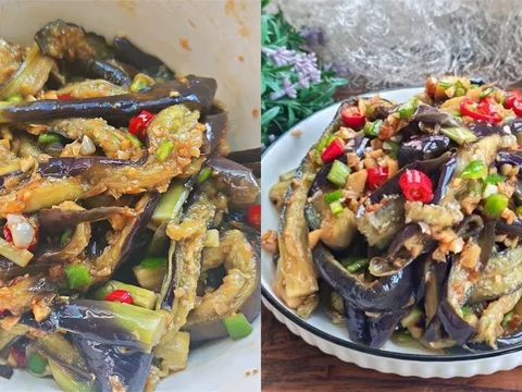 Cà tím kiểu mới: Hấp - xé - trộn, món ăn đơn giản khiến cả nhà “quét sạch” nồi cơm