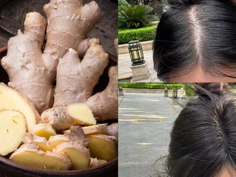 Cách trộn dầu gội với gừng giúp giảm rụng tóc, tóc mọc dày, đen bóng