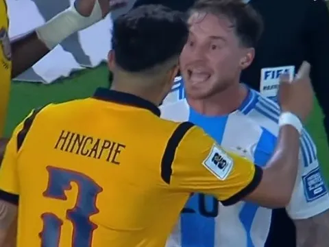 Mac Allister gửi thông điệp cho Hincapie sau pha va chạm ở World Cup