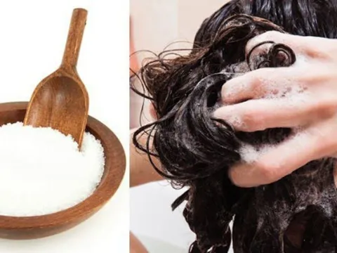 Cách gội đầu bằng muối muối giúp tóc chắc khỏe, giảm gãy rụng, tóc con mọc tua tủa