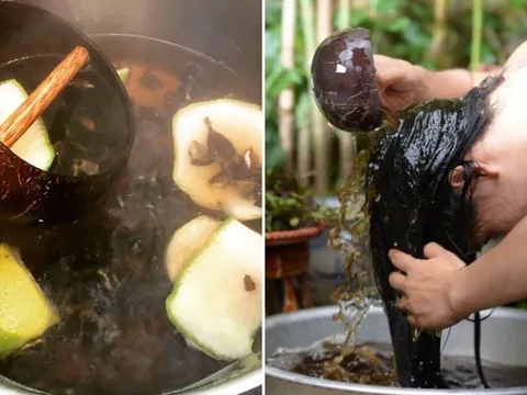 Cách nấu nước gội đầu thảo dược giúp làm sạch gàu, tóc bồng bềnh, lâu bết