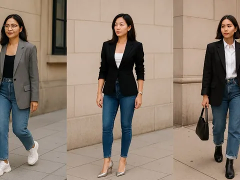 Phụ nữ 30+ mặc blazer với jeans sao cho sang? Áp dụng 3 kiểu này ai cũng khen trẻ