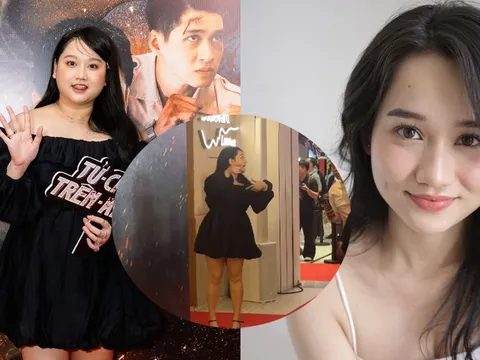 "Nàng thơ" Trúc Anh (Mắt biếc) ngơ ngác không dám bước lên thảm đỏ phải nhờ ekip hỗ trợ khiến fan xót xa