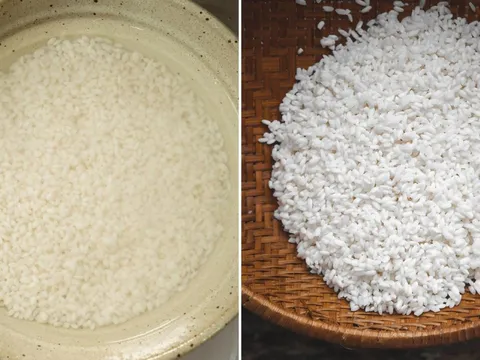 Vì sao phải ngâm gạo nếp qua đêm trước khi đồ xôi?