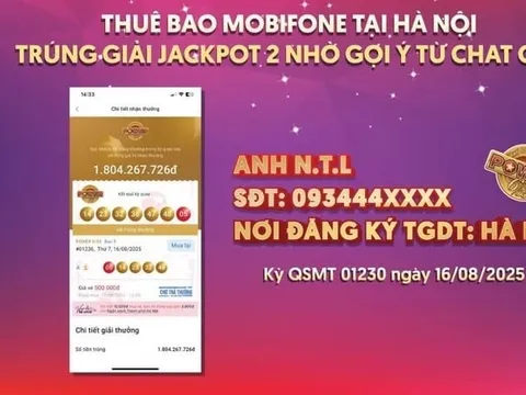 Mua Vietlott theo gợi ý của Chat GPT: Nam thanh niên bất ngờ trúng 1,8 tỷ đồng