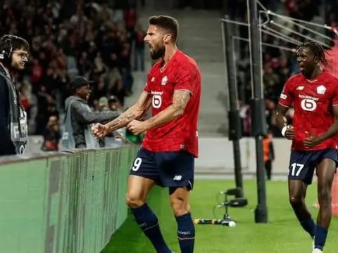 Giroud tỏa sáng phút cuối, Lille giành trọn 3 điểm trước Brann