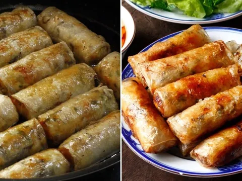 Bí quyết làm nem rán vàng giòn, vỏ không bị sạm đen