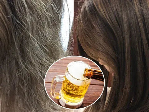 Cách gội đầu, ủ tóc bằng bia giúp giảm rụng, kích thích tóc con mọc không ngừng
