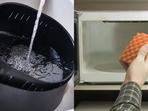 Mẹo làm sạch lò vi sóng và nồi chiên không dầu chỉ trong 2 phút, không cần nước rửa chén