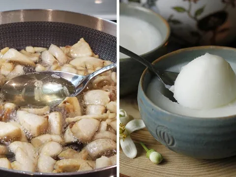 Rán mỡ lợn thêm thứ này, thành phẩm trắng thơm, để lâu không mốc hỏng