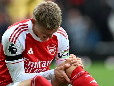 Odegaard tái phát chấn thương, Arsenal lo ngại