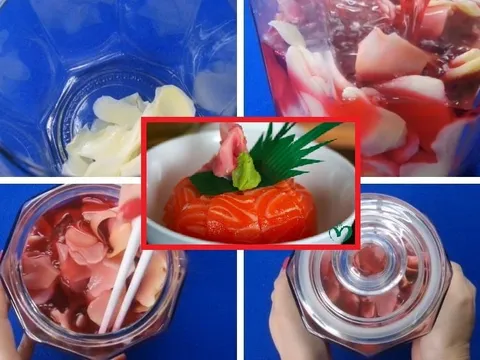 Cách làm gừng muối hồng kiểu Nhật thơm ngon, nguyên liệu sẵn có