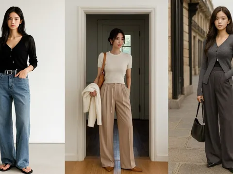 3 mẫu quần ống rộng tôn dáng đỉnh cao: Mặc tối giản mà vẫn sang như fashionista