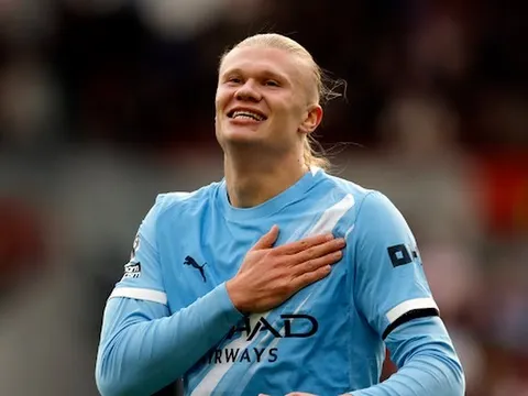 Haaland đi vào lịch sử, Man City thắng 2 trận liền ở Ngoại hạng Anh