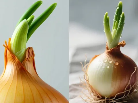 Hành tây mọc mầm xanh, ăn được hay nên bỏ?