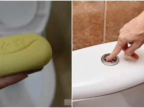 Thả cục xà phòng vào bồn cầu, tác dụng quý cho cả nhà