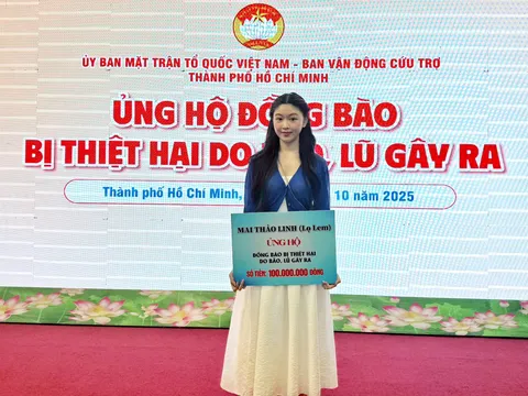 Mai Thảo Linh: Gen Z "tài sắc vẹn toàn" của showbiz Việt, dùng tiền tự kiếm quyên góp 100 triệu cho đồng bào