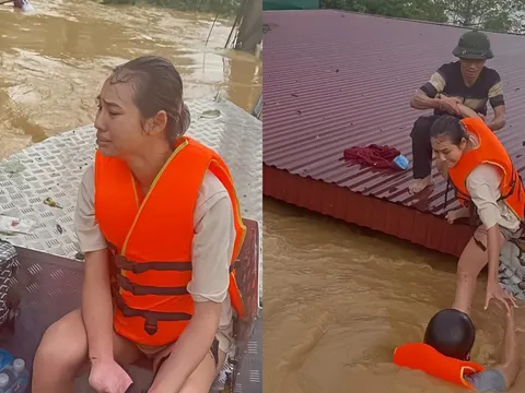 Thái Nguyên: Người mẹ liều mình vượt lũ mua thuốc cho con, may mắn được cứu hộ kịp thời