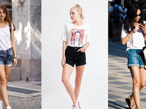 Muôn vàn cách mix áo trắng và kẻ giúp nàng ghi điểm phong cách