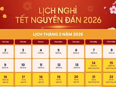 Lịch nghỉ Tết Nguyên đán và Quốc khánh năm 2026 chính thức: Người lao động chuẩn bị đón kỳ nghỉ dài nhất năm