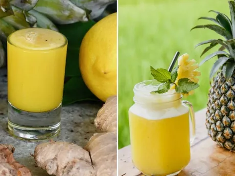 Cách uống nước ép gừng dứa thải độc, giảm mỡ thừa, không xót ruột