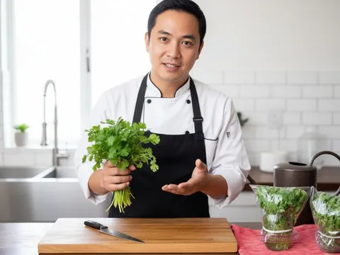 Đầu bếp nhà hàng chỉ cách bảo quản rau mùi, để cả tháng vẫn tươi mơn mởn