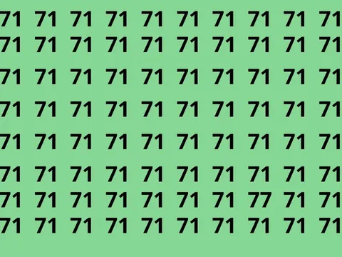 Thử tài tinh mắt, bạn thấy số 77 ở đâu không? Bạn cần bao nhiêu giây để nhận ra?